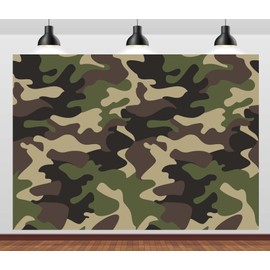 CORFOTO 7x5ft Camouflage Pattern Backdrop Soldier Army Green Military Photo Backdrop Camo Background for Army Theme Deocr Welcome Soldier Party Decorations Camo Photo Booth Props Wallpaper