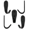 FUXXER® 5 Classic Iron Hooks, Coat Hooks, Clothes Hooks, Furniture