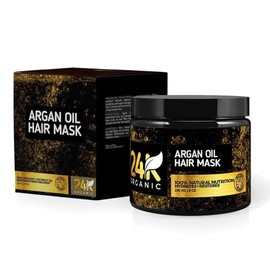 24k Organics Argan Oil Hair Mask - Deep Conditioner and Hair Moisturizer, Repair Dry, Damaged or Color Treated Hair