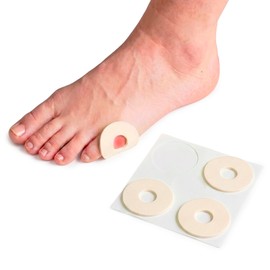 KMINA Paracalli (4 Unità) Taglia L, Cerotti Ovali Adesivi Per Calli E Alluce Valgo, Ipoallergenici, Con Foro Centrale, Riduce Lo Sfregamento, 45 x 34 mm