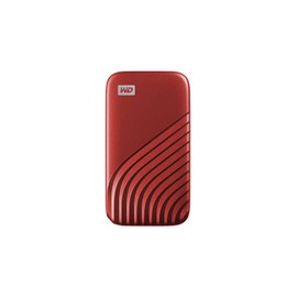 WD 1TB My Passport SSD Portable External Solid State Drive, Red, Sturdy and Blazing Fast, Password Protection with Hardware Encryption - WDBAGF0010BRD-WESN