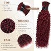 Burgundy Human Braiding Hair 28 Inch 100G 2 Bundles Deep