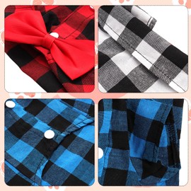 3 Pcs Plaid Dog Cat Shirt Cute Puppy Cat Shirt Dog Plaid Shirts for Small Dogs Cats Pet Plaid Clothes Grid Adorable Apparel Holiday Birthday Party