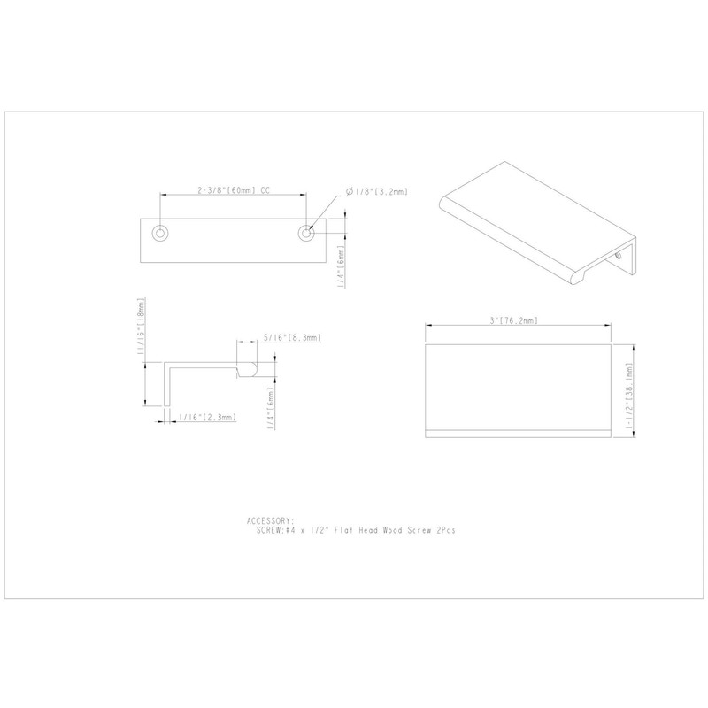 Hardware Resources Elements A500 Edgefield Collection Cabinet and Furniture Handle