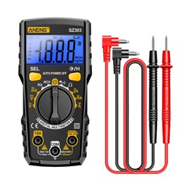 perfeclan Multimeter Tester Multifunctional Current Meter Smart Tester Robust Electrical Tools Handheld Multitester for Vehicles Black