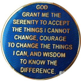 RecoveryChip Infinity Eternal AA Medallion Reflex Blue Gold Plated Alcoholics Anonymous Chip