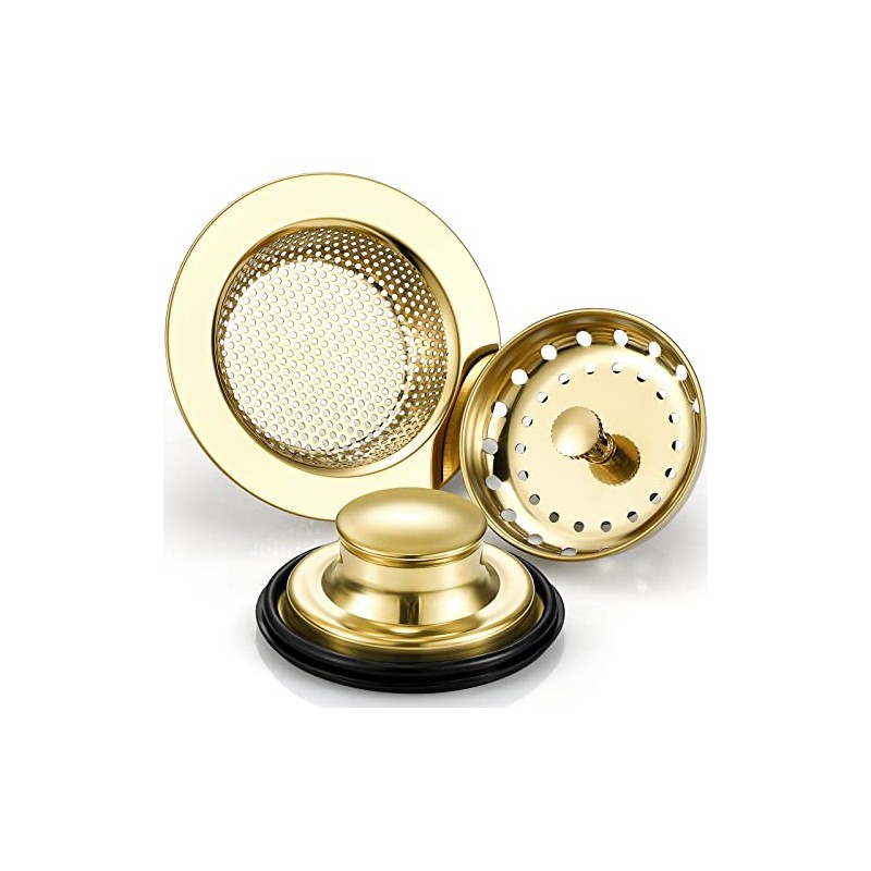 Mudder 3 Pcs Kitchen Sink Drain Strainer and Stopper Stainless