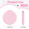 Qianyu 2 Pcs Small Compact Mirror Round Hand Held Cosmetic