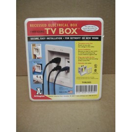 Arlington TVBU505 Two-Gang Paintable Recessed Electrical Box