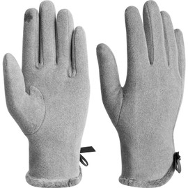 Vagasi Guanti da Donna Caldi antivento invernali touchscreen, Guanti caldi da donna con polsini in pelliccia, per la guida, Natale