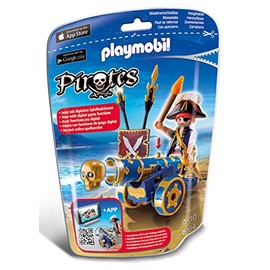 Playmobil Blue Interactive Cannon with Pirate Building Kit