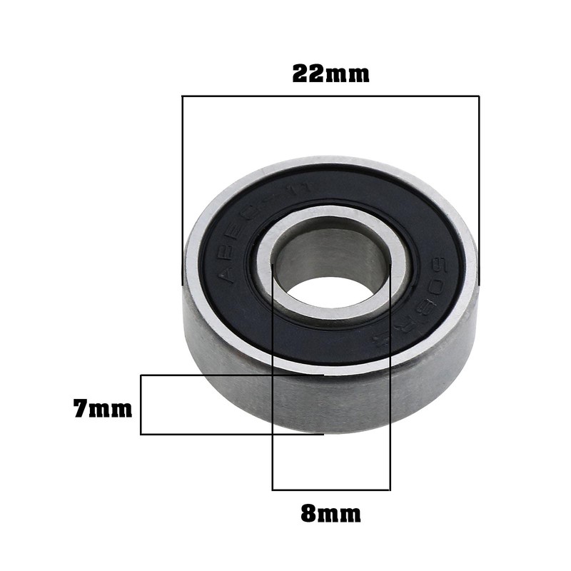 EMSea ABEC-11 Skateboard Bearings 8x22x7mm 608 2RS for Roller Skates