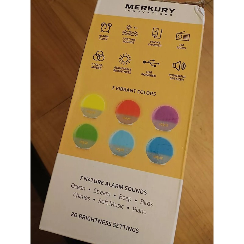 Merkury Innovations Renew Sunrise Simulation Wake-Up Lamp and Clock New