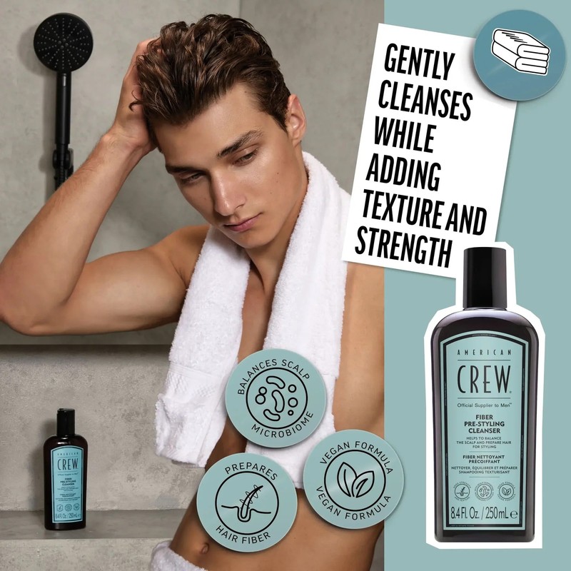 American Crew Fiber Pre-Styling Shampoo 250ml