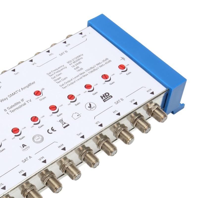 9 Way SMATV Amplifier Professional Plug and Play Satellite TV