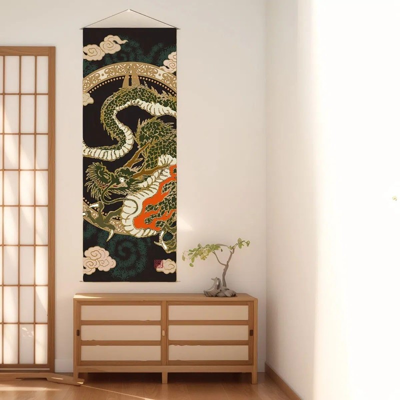 Vtrbwze japanese scroll wall art Decorations Thin Tapestry asian wall