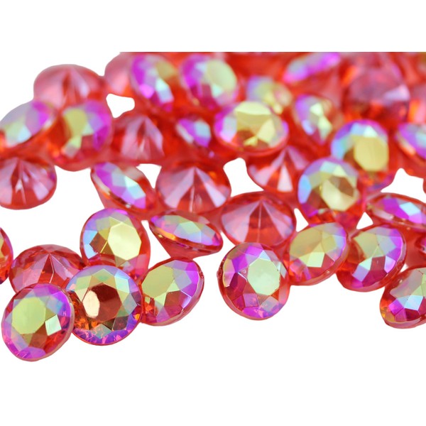 Allstarco 50PCS 20mm Light Red AB 25 Carats Acrylic Diamond