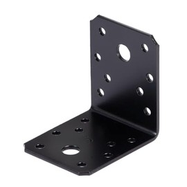 Alberts 332693 Elbow Connector Galvanised Black Plastic Coated 70 x 70 x 55 mm