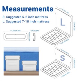 FUNANASUN Bed Sheet Fasteners, Pack of 8 Bed Sheet Holders with Closure Strips, Fitted Sheet Holders Keep the Sheets Tight and Tight, Wrinkle-Free, Bed Sheet Corner Lock for All Mattresses - White