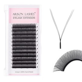 Arison Lashes YY Eyelash Extension y Lashes 0.05mm D Curl 12mm Premade Fans Volume Y Shape Faux Mink Matte 12 rows Cluster pre Fanned Soft Eye Lashes