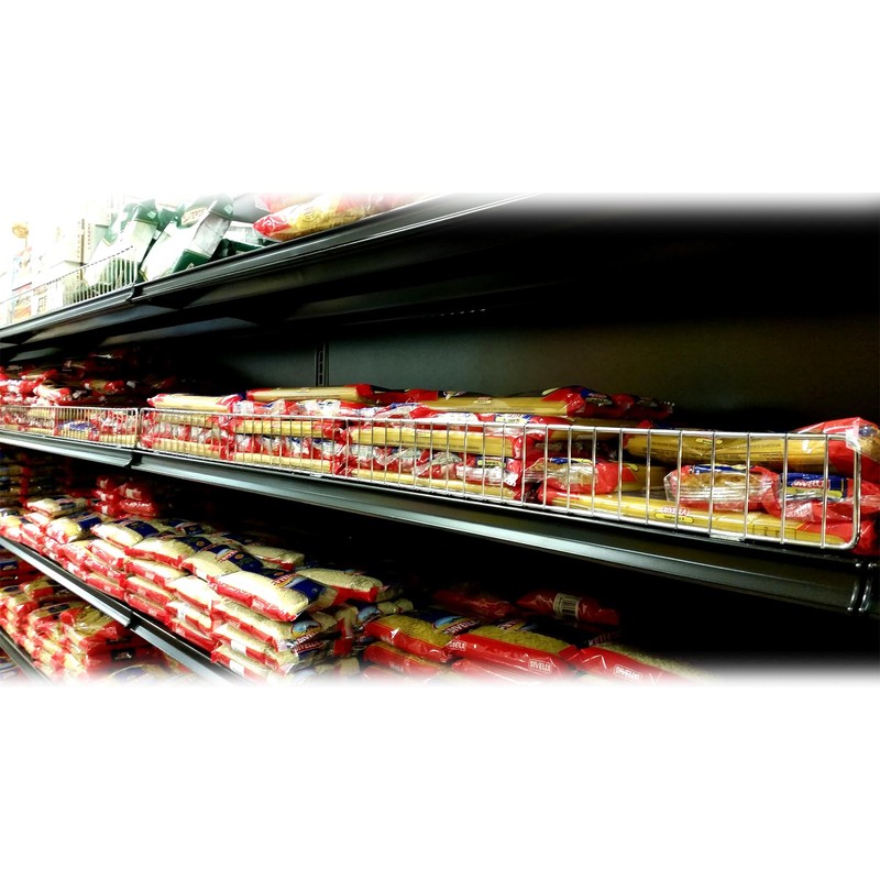 STORE FIXTURES DIRECT Gondola Shelf Fence, Wire Front Lip for