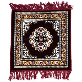 ASHIRWAD Puja Aasan Velvet Woolen Pooja Aassan Meditation Cloth Rug Mat Aasanam Carpet Mattress (Maroon-3)