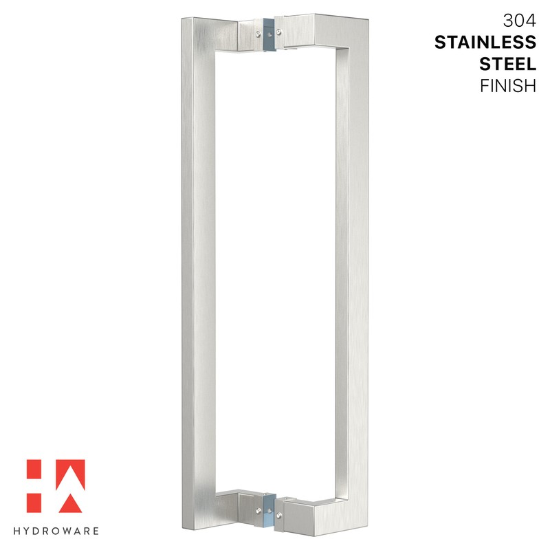 HYDROWARE Modern Contemporary Long Stainless Steel Push Pull Door Handle