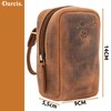 Darcis Leather Bicycle Bag in Brown - Saddle Bag with