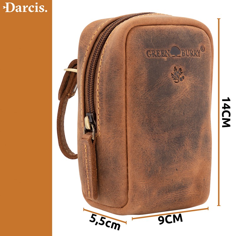 Darcis Leather Bicycle Bag in Brown - Saddle Bag with