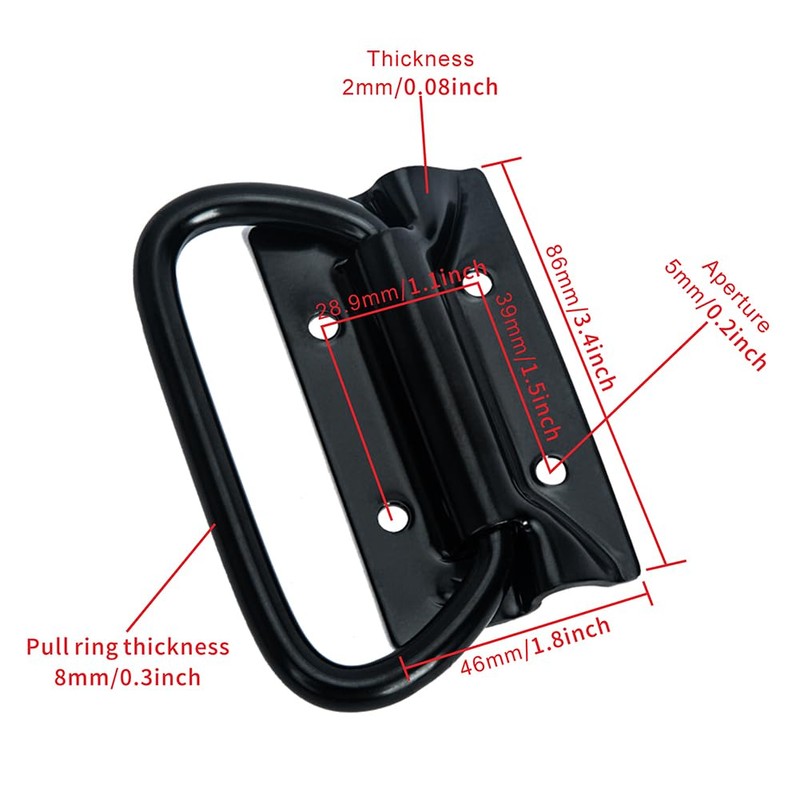 Heavy Duty Handle Surface Mount, Stainless Steel Handle for Toolbox,