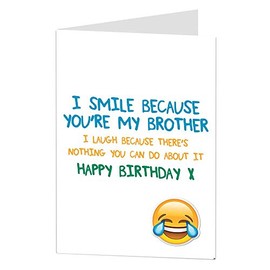LimaLima Funny Brother Birthday Cards Perfect For Big Older 40th 50th 60th 70th Blank Inside To Add Your Own Personal Greeting