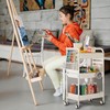 NOOKIN Art Cart - 3 Tier Rolling Cart with Table