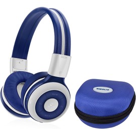 SIMOLIO Kids Headphones Bluetooth 5.0 with Microphone and Share Port, Volume Limit 94dB Hearing Protection, For Kids, Teens, Foldable, Durable, Wired Connection, Wireless Headphones, Music,