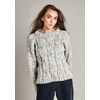 Wendy Aran Knitting Pattern for Ladies Cable Knit Sweater Jumper
