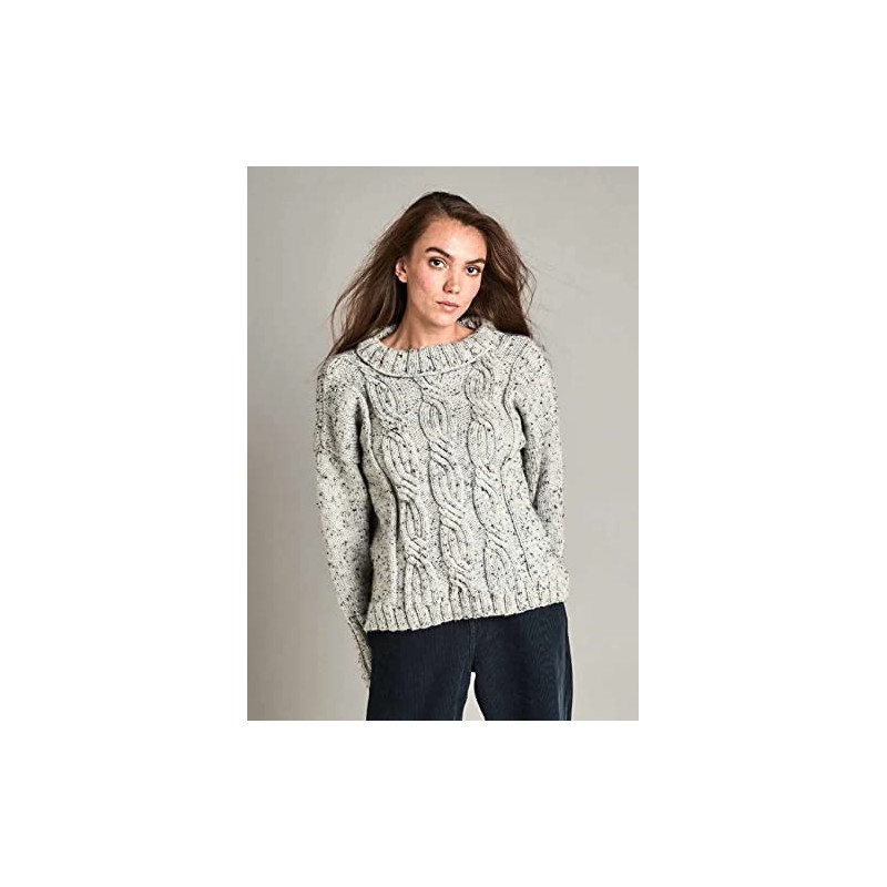 Wendy Aran Knitting Pattern for Ladies Cable Knit Sweater Jumper