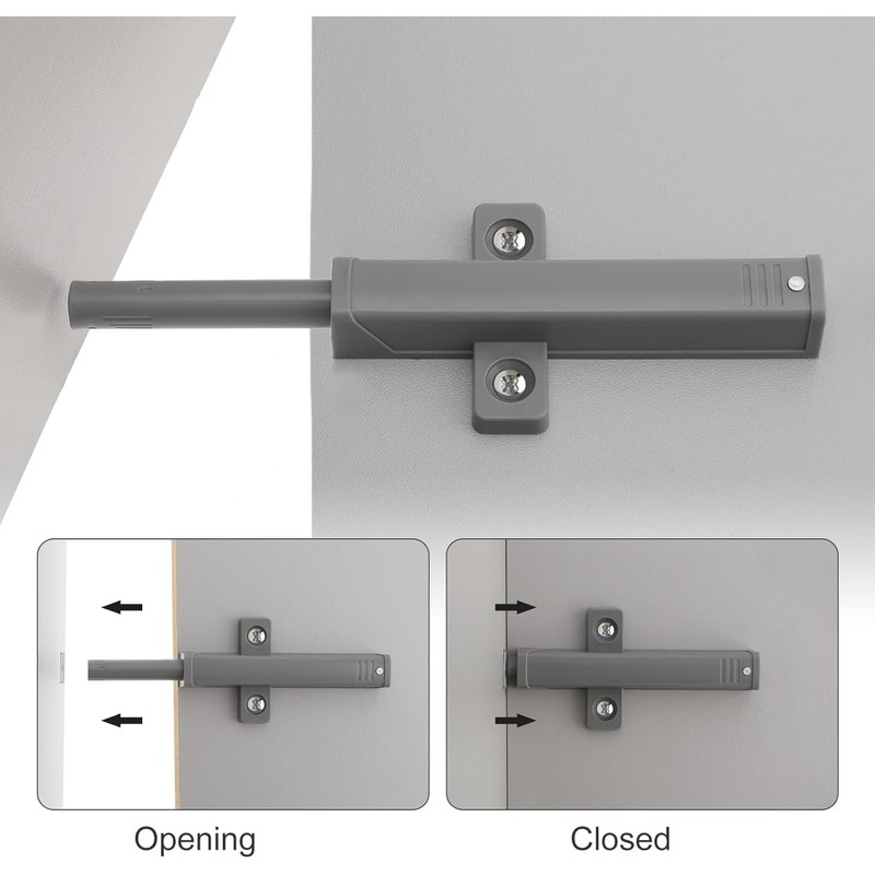 HOJLKLD Push to Open Door Latches, 16 Pack Magnetic Push
