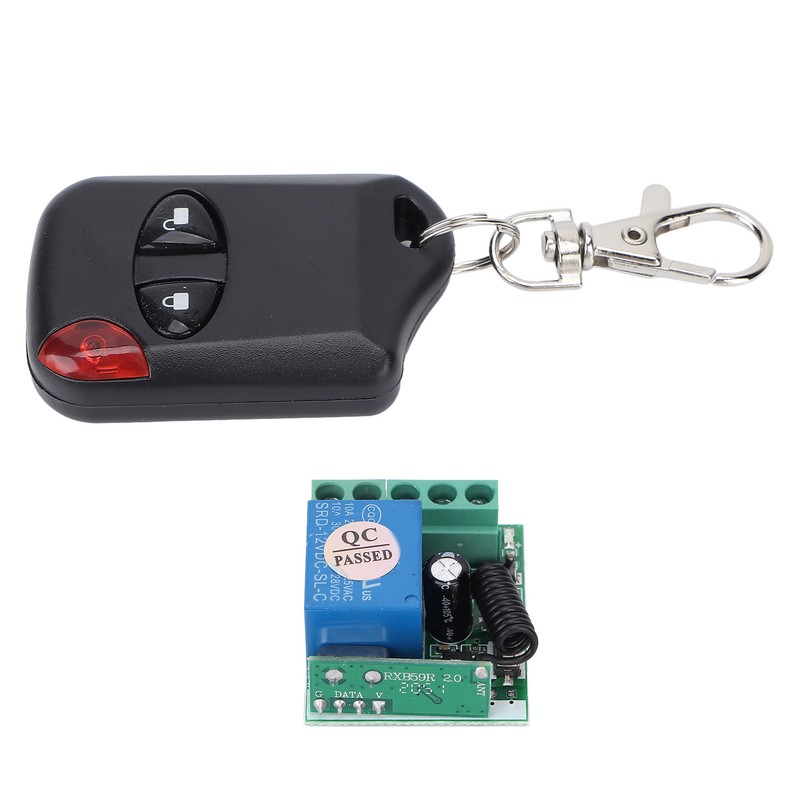 Single Channel Relay RF Wireless Switch 433MHz DC12V Adjustable Remote