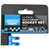 Draper 50048 1/4-Inch Metric Multi-Drive Deep Socket 10 Piece Set