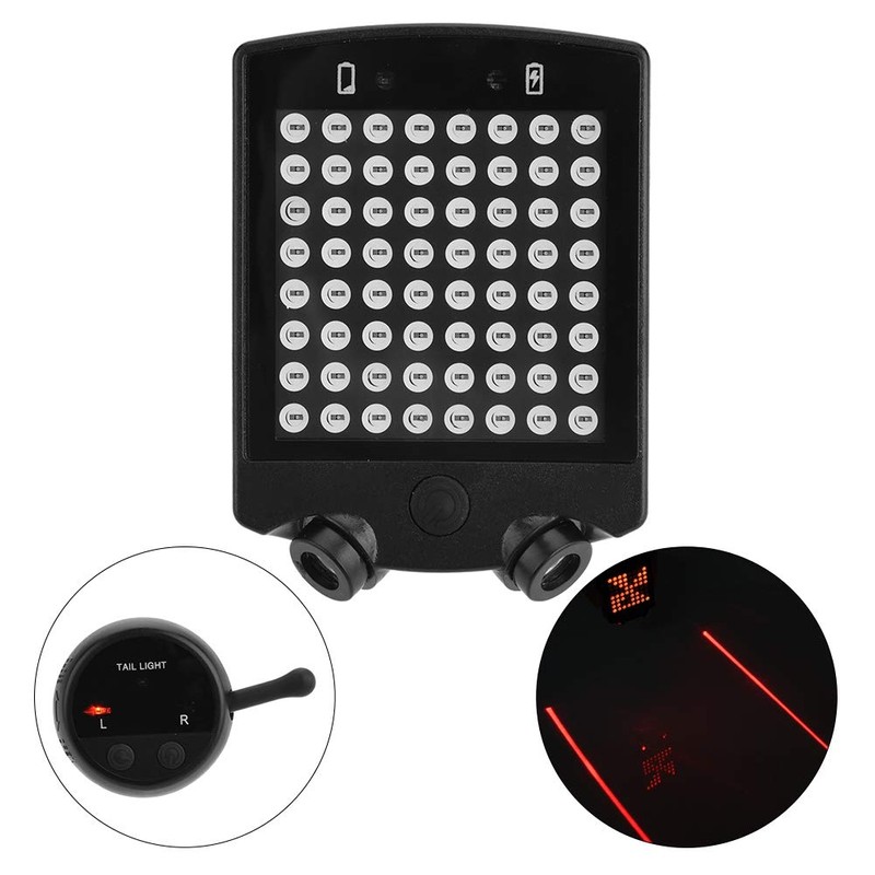 Dwawoo - Señal de giro inalámbrica para bicicleta (USB, intermitentes,