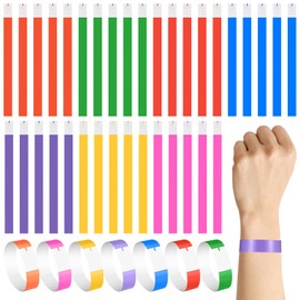 140 Pcs Wristbands for Events, 7 Colored Wrist Bands for Events, Colorful Paper Wristbands Bracelets, Waterproof Festival Event Wristbands for Music Festival Party Concert Entrance Wristbands