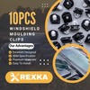 Rexka 10pcs A Pillar Trim Hardware Windshield Moulding Retaining Clips