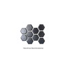 Splash Cascade 1" Hexagon Mosaic Tile (Black, Sample)