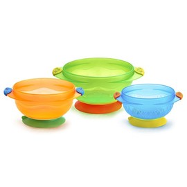 Munchkin Stay Put Suction Bowl, 3 Pack