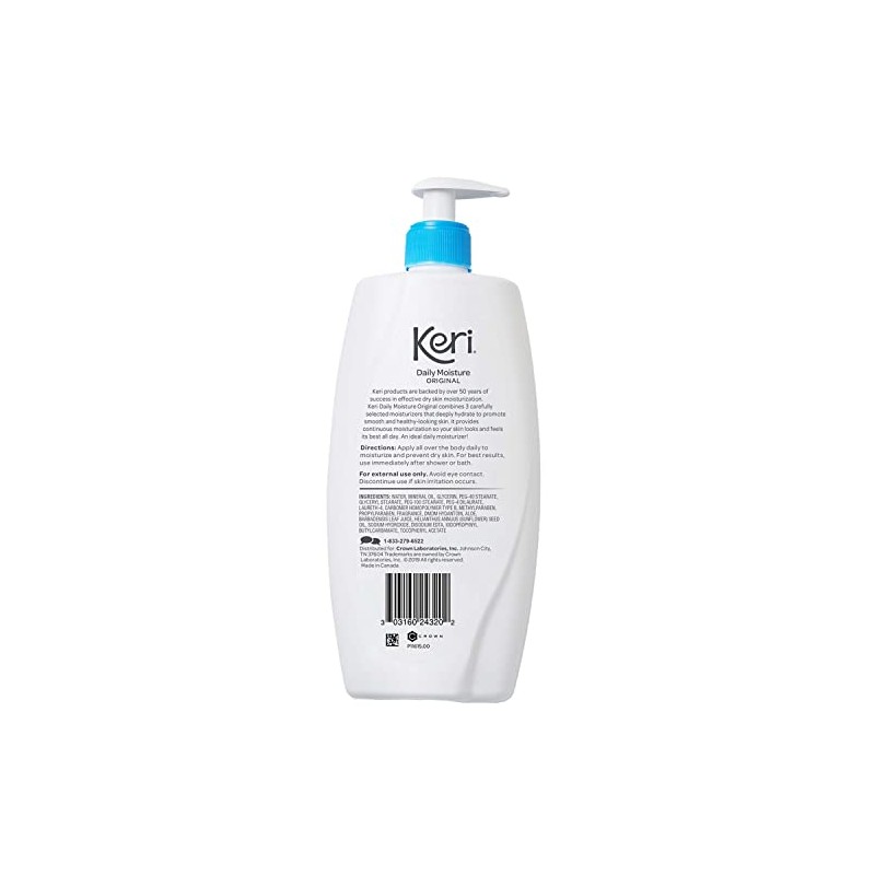 Loción corporal original Keri para piel seca, 20 onzas
