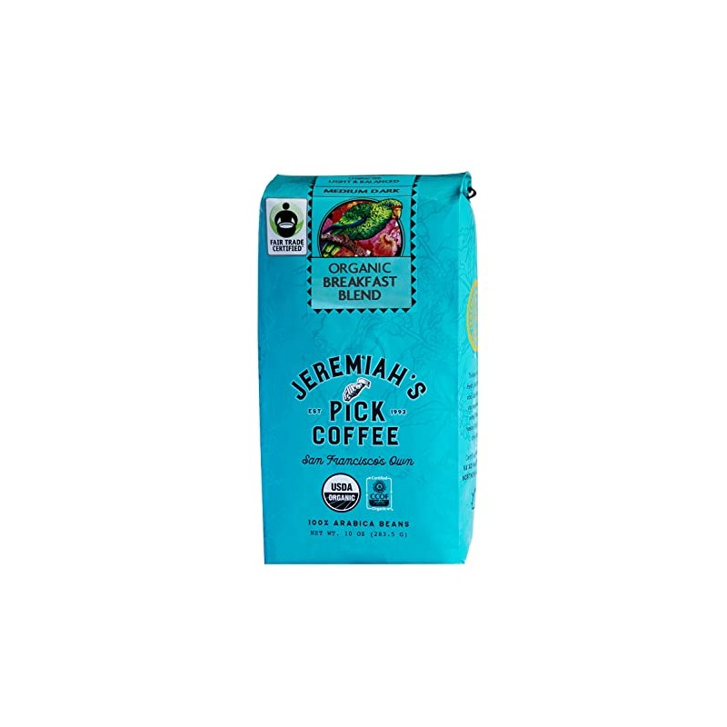 Organic Breakfast Blend - Whole Beans - 10oz, Caffeinated