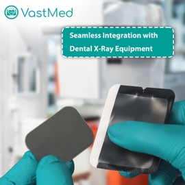 100PCs Dental Grade #02 X-Ray Barrier Envelopes Half Side Tear by VASTMED | Dental Phosphor Plate Barrier Envelope | Disposable Protective Sleeves for Digital Phosphor Plate Imaging Sensor