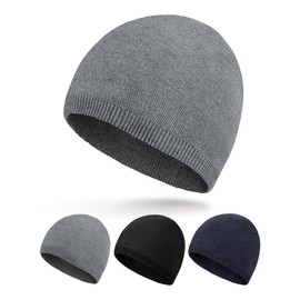 MELLIEX Men's Classic Knitted Hat Unisex Beanie Hat Warm Winter Hat for Men and Women for Outdoor Sports, gray