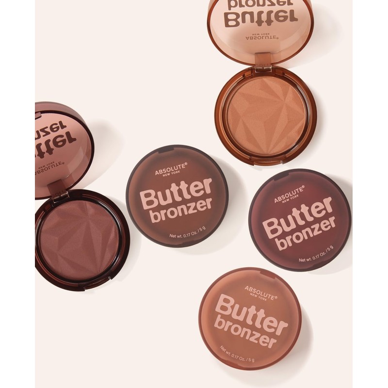 Absolute New York Butter Bronzer Blush, Soft Pressed Powder, Highly