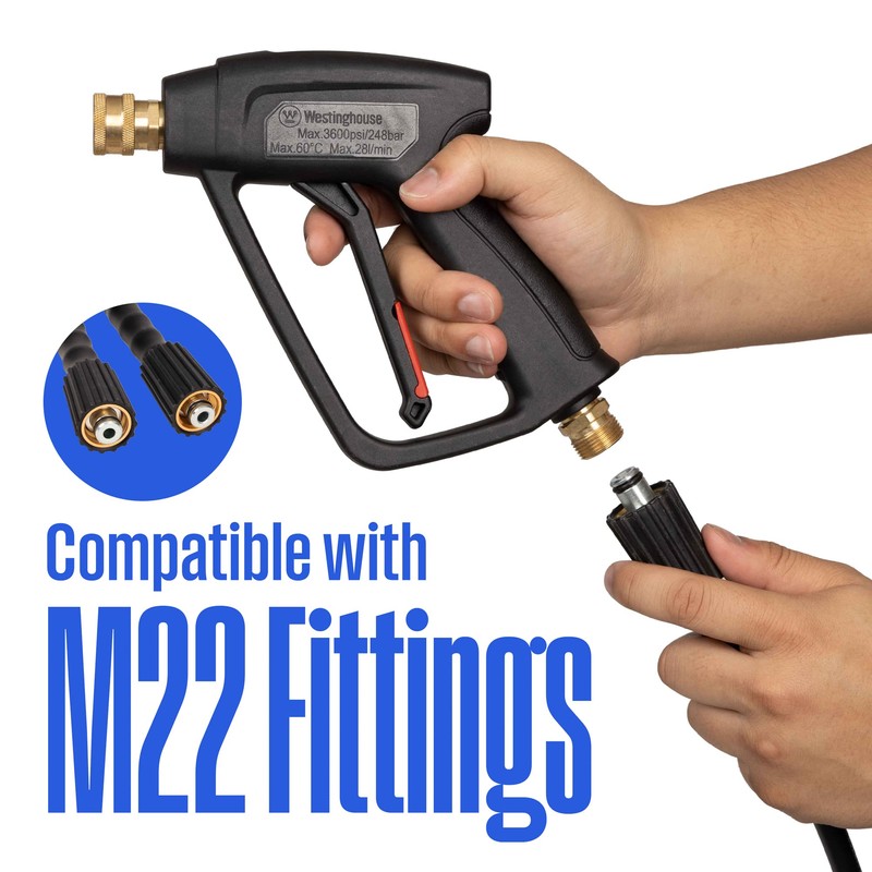 Westinghouse Short Pressure Washer Gun - 3600 Max PSI, M22