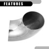 Partuto 1 Pc 2.5" Universal Exhaust Elbow Pipe - Stainless